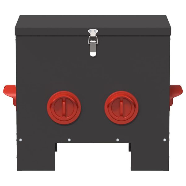 vidaXL Comedero para pollos Negro 40,5 x 25 x 38 cm