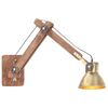 vidaXL L&aacute;mpara de pared redonda estilo industrial lat&oacute;n E27