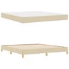 vidaXL Cama tipo Box Spring con colch&oacute;n Crema 180 x 200 cm tela