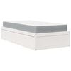 vidaXL Cama con colch&oacute;n madera maciza de pino blanca 100x200 cm