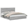 vidaXL Cama con almacenamiento con caj&oacute;n Gris Sonoma 200 x 200 cm