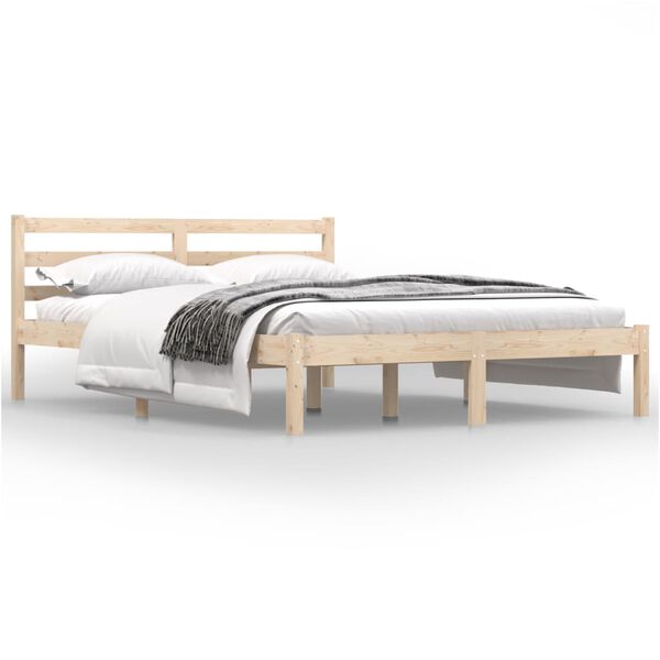 vidaXL Estructura de cama doble peque&ntilde;a sin colch&oacute;n 120x190 cm