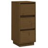 vidaXL Aparador de madera maciza de pino marr&oacute;n miel 32x34x75 cm