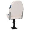 vidaXL Set de asientos plegables para barco 2 uds con respaldo alto