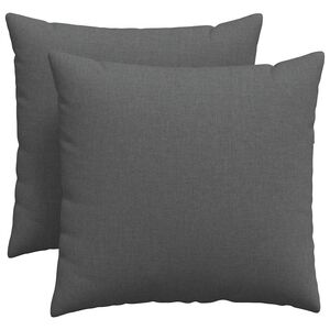 vidaXL Cojines de sof&aacute; 2 pcs Gris oscuro 50 x 50 cm tela