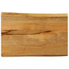vidaXL Tablero de mesa borde natural madera maciza mango 50x40x2,5 cm