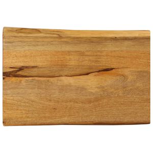 vidaXL Tablero de mesa borde natural madera maciza mango 50x40x2,5 cm