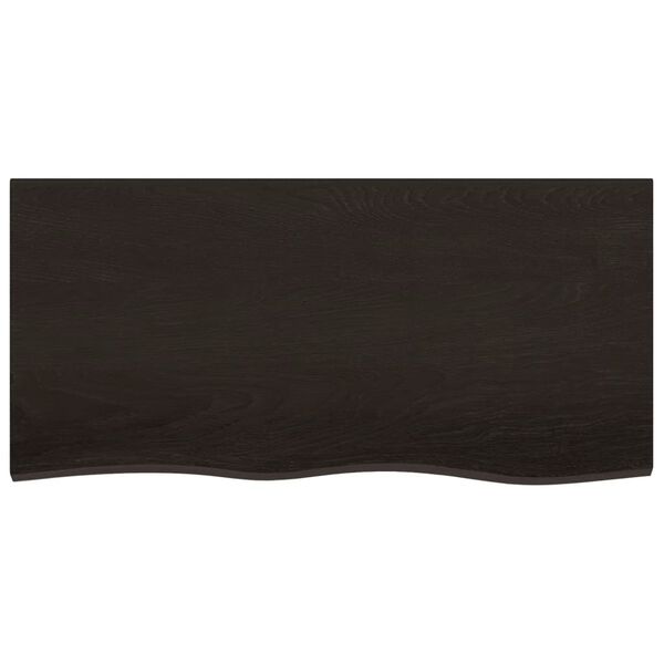 vidaXL Estante pared madera roble tratada marrón oscuro 100x50x(2-4)cm