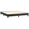 vidaXL Cama box spring con colch&oacute;n cuero sint&eacute;tico negro 180x200 cm