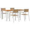 vidaXL Juego de comedor para exteriores 5 uds. 180 x 90 x 75 cm