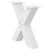 vidaXL Patas para mesa de centro en forma de X (2 unidades), color blanco, 50 x (42-43) cm, acero
