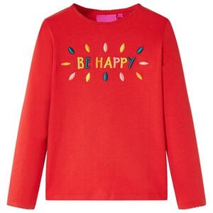 Camiseta infantil de manga larga rojo 104