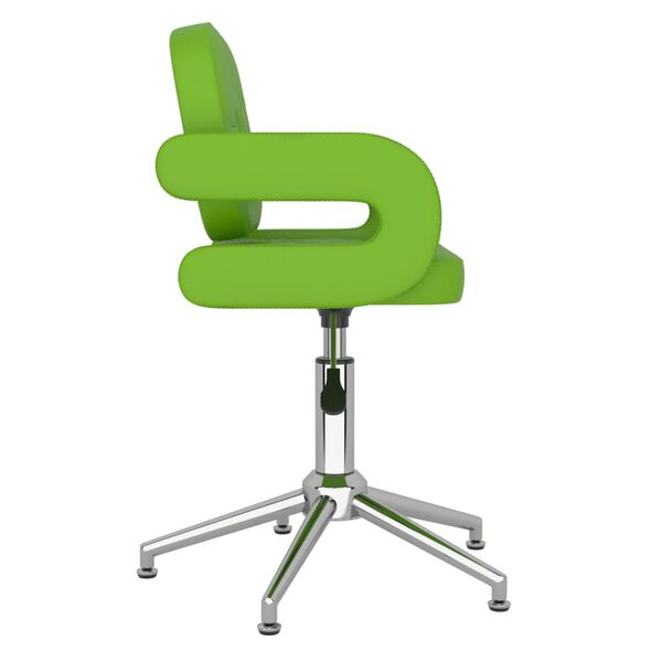 vidaXL Silla de comedor giratoria de cuero sint&eacute;tica verde