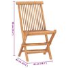 vidaXL Set comedor de jard&iacute;n plegable 3 piezas madera de teca cojines