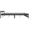 vidaXL Estructura de cama con 2 cajones pino gris oscuro 200x200 cm