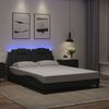 vidaXL Estructura de cama Viana con LED sin colchón negro 140x200 cm