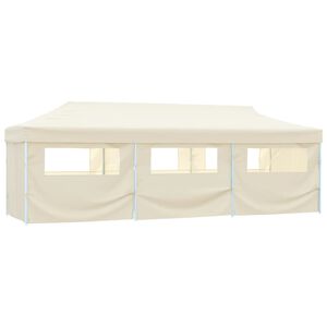 vidaXL Carpa plegable Pop-up con 8 paredes laterales 870x291x315 cm crema