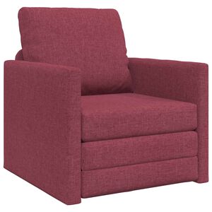 vidaXL Sof&aacute; cama Rojo vino 74 x 77 x 81 cm tela