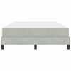 vidaXL Cama tipo Box Spring con colch&oacute;n Gris Claro 140 x 190 cm tela