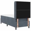 vidaXL Cama tipo Box Spring con LED Gris oscuro 80 x 200 cm Terciopelo