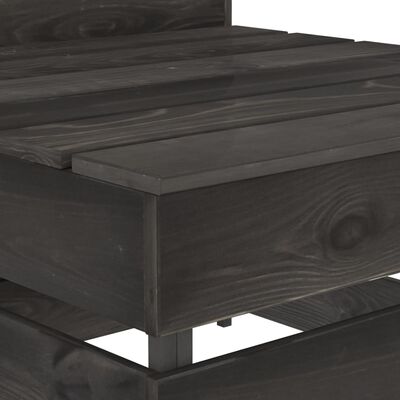 vidaXL Set de muebles de jardín 3 pzas madera de pino impregnada gris