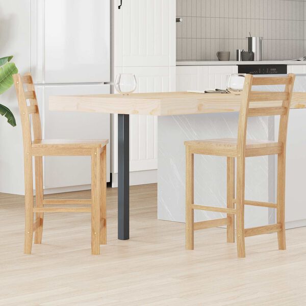 vidaXL Sillas de comedor 2 pcs Natural 40 x 47,5 x 99,5 cm