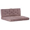 vidaXL Cojines para muebles de pal&eacute;s 2 unidades algod&oacute;n gris taupe