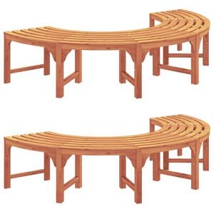 vidaXL Banco de &Aacute;rbol 8 -Seater 2 uds. 160 x 80 x 45cm Natural