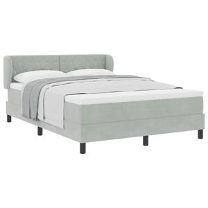 vidaXL Cama tipo Box Spring Gris claro 140 x 200 cm Terciopelo