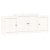 vidaXL Aparador de madera maciza de pino blanco 164x37x68 cm