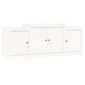 vidaXL Aparador de madera maciza de pino blanco 164x37x68 cm