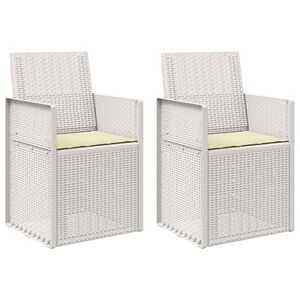 vidaXL Sillas de comedor de jard&iacute;n 2 pcs y Crema PP