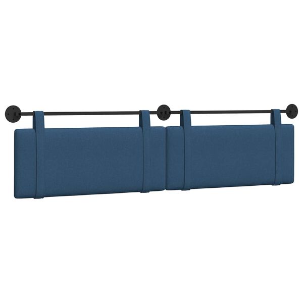 vidaXL Cabecera Colgante Montaje en la pared Azul 210 x 55 x 5 cm tela