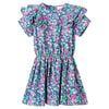 vidaXL Vestido infantil de mangas con volantes azul cobalto 92