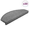 vidaXL Felpudos para escaleras 30 unidades 65x24x4 cm Gris oscuro Semicircular Grande