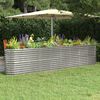 vidaXL Jardinera arriate acero galvanizado plata 332x40x68 cm