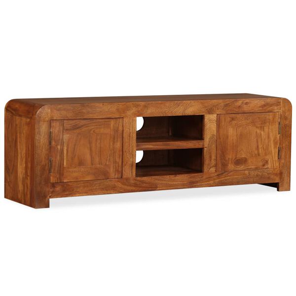 vidaXL Mueble de TV madera maciza acabado miel 120x30x40 cm