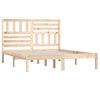vidaXL Estructura de cama madera maciza de pino 135x190 cm