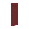 vidaXL Estor Plisado rojo burdeos 50x150 cm Tela Ancho 49,4 cm