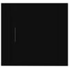 vidaXL Mesita de noche de pared negro 50x30x47 cm