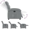 vidaXL Sillón reclinable eléctrico tela gris claro