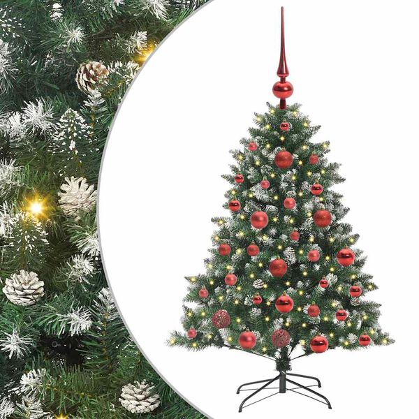 vidaXL &Aacute;rbol de Navidad artificial Verde 120 cm PVC, Pl&aacute;stico y Acero