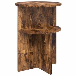 vidaXL Mesa lateral Roble Ahumado &Oslash; 39,5 x 55 cm Madera de Ingenier&iacute;a