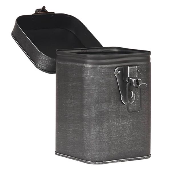 LABEL51 Caja de almacenaje negro envejecido M 12x13x17 cm