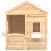 vidaXL Casa de juegos con puerta con cierre y macetas madera abeto