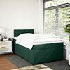 vidaXL Cama box spring con colch&oacute;n terciopelo verde oscuro 120x190 cm