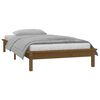 vidaXL Estructura cama individual madera maciza marr&oacute;n miel 75x190 cm