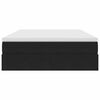 vidaXL Cama con almacenamiento y colch&oacute;n Negro 140 x 190 cm Terciopelo