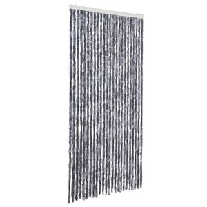 vidaXL Cortina mosquitera de chenilla plateada 100x220 cm