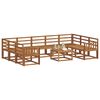 vidaXL Conjunto de sof&aacute;s de exterior 10 pcs Natural